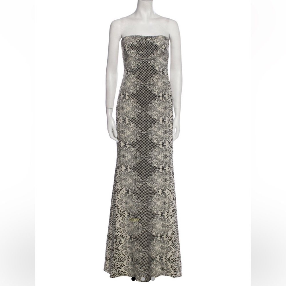 Nicole Miller beautiful, 100% silk, strapless, print dress. Size 2 (XS)